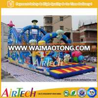 Commercial cartoon inflatable slide with high quality full printing