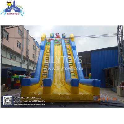 Customized style Inflatable dry slide with double lane for commercial rental