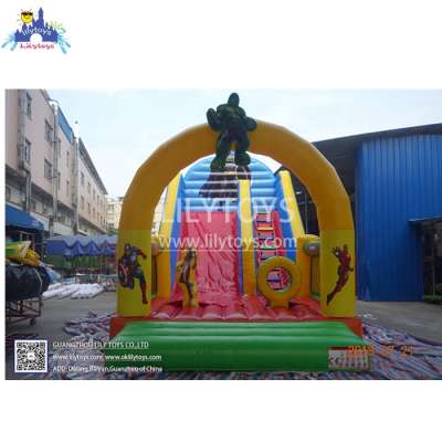 High quality zip line inflatable PVC slide for sale