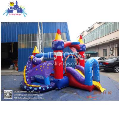 High quality funny China 0.55mm PVC inflatable bounce house combo for kids