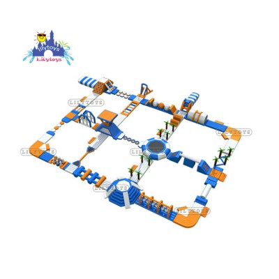 Inflatable Water park amusement equipment customized size 0.9mmPVC Floating water toy hot selling in summer